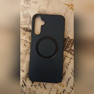 Samsung Galaxy A 15 5G Blue Silicone Phone Case with Ring Mount